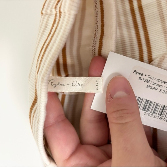 Rylee + Cru striped ribbed leggings size 6-12 mo new - Picture 3 of 4